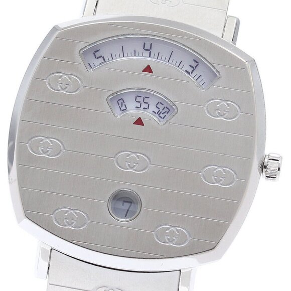 GUCCI Grip watch 157.4/YA157401 Date white Dial Quartz Men's Watch_875835 - Picture 2 of 7